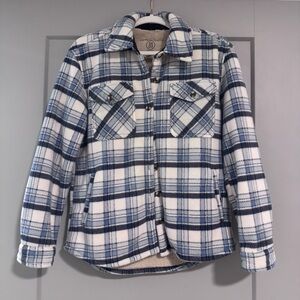 Blue and White Plaid Jacket